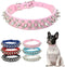 Spike Dog Collar, Studded Mushrooms Faux Pu Leather Durable Metal Rivet Soft Safe Spiked Cat Collars Adjustable for Small Medium Large Breed Dogs ...