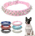 Spike Dog Collar, Studded Mushrooms Faux Pu Leather Durable Metal Rivet Soft Safe Spiked Cat Collars Adjustable for Small Medium Large Breed Dogs ...