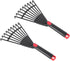 Lawn Rake Head Hand Rake Garden Tool, 2PCS Plastic Hand Rake Soil Tiller with Ergonomic Handle, Small Rake for Leaves, Gardening, Cultivating, Loo...