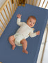 Dusty Blue Neutral Crib Sheets, Soft Muslin Baby Crib Sheets for Standard Crib Mattress, Breathable Neutral Cotton Crib Sheets (46C-09)...