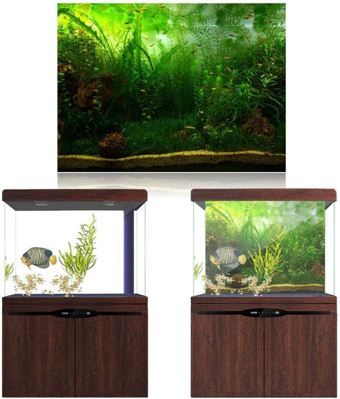 Zerodis PVC Aquarium Background Poster,Water Grass PVC Adhesive Static Aquarium Wallpaper Background(91 * 41cm)...