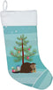 Caroline's Treasures BB9240CS Eurasian Beaver Christmas Christmas Stocking, Teal Fireplace Hanging Stockings Christmas Season Party Decor Family H...