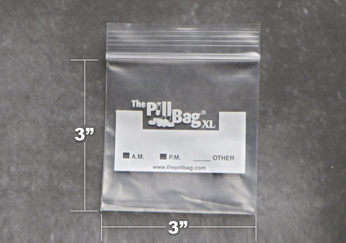 | Medicine Pill Organizer with Labels for AM/PM | Resealable Disposable Pill Pouches for Medicine, Vitamins, Gummies | Plastic Pill Bags for Trave...