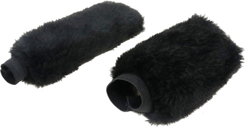 2 Pcs Plush Car Handbrake and Gear Shift Knob Cover, Warm and Anti-Slip Protective Sleeves, Black...
