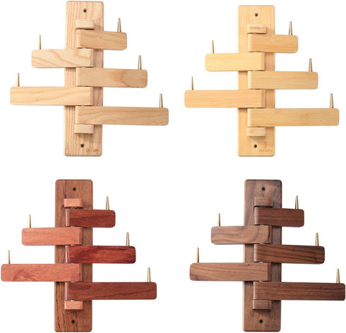 Can swing Wood Coat Rack Wall Hooks, Wood Wall hooks Made of pure solid Black Walnut, Robust, beautiful and personalized Wall mounted Rack (Swivel...