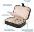 Small Jewelry Box Necklace Ring Storage Organizer Mini Jewelry case Double Layer Travel Jewelry Organizer for Women Girls Gift/Black...