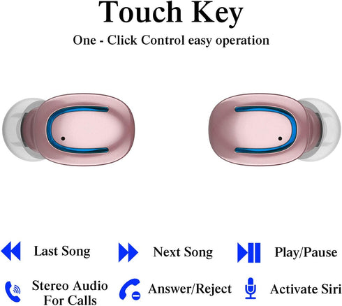 Mini Wireless Earbuds, Bluetooth Earphones in Ear with Wireless Charging Case, IPX7 Waterproof Wireless Mini TWS Mic Hi-Fi Stereo Sport Headphones...