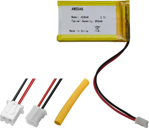 (2 Pack) 403048 Battery 403048 Lipo Battery 3.7v 800mAh Compatible for Multiple Device 403048 Replacement Batteries with PH 2.54 & PH 2.0 JST Conn...