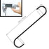 8 Pack Extra Large 10 inch S Hooks for Hanging,S Shaped Hook Heavy Duty,Black Long S Hooks for Hanging Plant,Basket,Tree Branch,Closet,Garden,Perg...