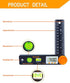 Digital Angle Finder Tool 5 inch Pocket Protractor 0-360 degree LED Digital Protractor with Horizontal Bubble Levels and Ruler Meter Accurate Tool...