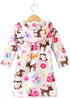 Toddlers/Kids Hooded Robe Soft Fleece Bathrobe Children Pajamas Baby Plush Robe (Bird,18-24 Month)...