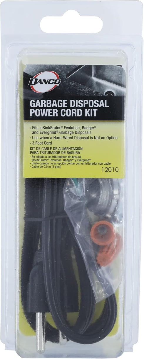 Danco 12010 Garbage Disposal Power Cord Installation Kit, Black...