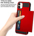 Vofolen Case for iPhone 11 Case Wallet Credit Card Holder ID Slot Sliding Door Hidden Pocket Anti-Scratch Dual Layer Hybrid Bumper Armor Protectiv...