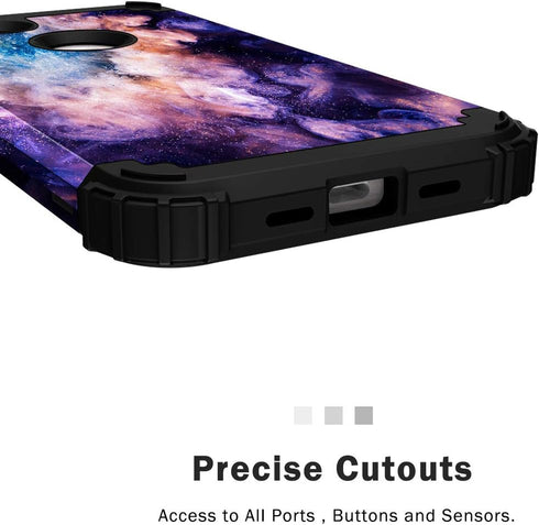 Fingic for Google Pixel 3a Case, Floral 3 in 1 Heavy Duty Protection Hybrid Hard PC Soft Silicone Rugged Bumper Anti Slip Shockproof Protective Ca...