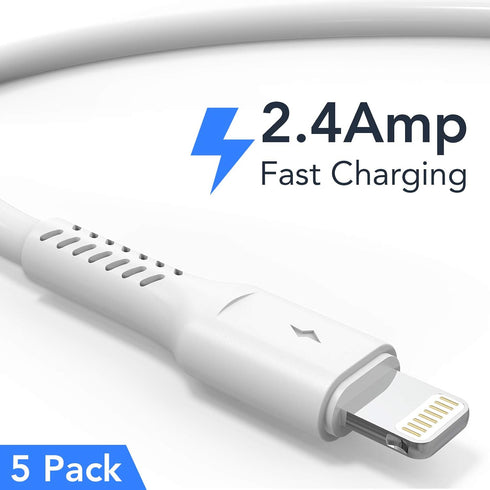 6 inch iPhone Charge Cable Short, 0.5ft 5Pack USB to Lightning Cord for Fast Charging Stations Compatible with Apple iPhone 12 11 Pro Max Xs 8 7 6...