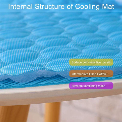 Pet Cooling Mat for Dogs and Cats, Mesh Fabric, 28x22in, Ice Silk Material, Washable, Convenient, Summer Gift...