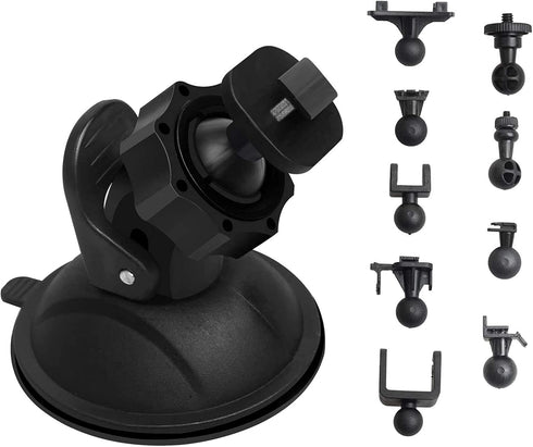 Dash Cam Suction Mount with 15+ Swivel Ball Adapters Compatible with Rexing V1, UGSHD, Falcon F170, KDLINKS, Vantrue, APEMAN, Z-Edge, Roav, Old Sh...