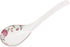 Big Porcelain Spoon Bone china Large Porridge Spoons White Ceramic Flatware Soup Spoons Long Handled Flower Pattern Scoop(Flower Pattern)...
