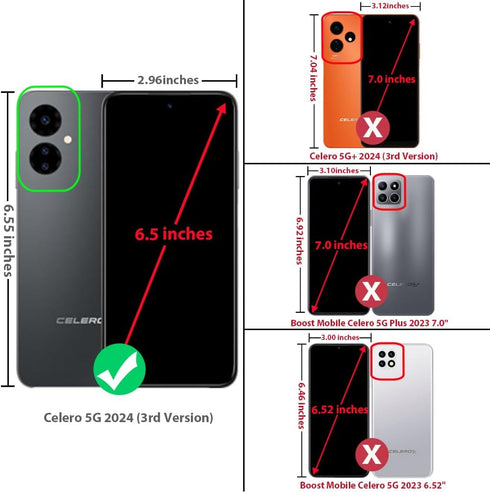 TJS Compatible for Boost Mobile Celero 5G 2024 (3rd Version) Case, with Tempered Glass Screen Protector Metal Ring Magnetic Support Kickstand Heav...