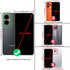 TJS Compatible for Boost Mobile Celero 5G 2024 (3rd Version) Case, with Tempered Glass Screen Protector Metal Ring Magnetic Support Kickstand Heav...