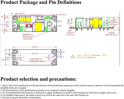 HiLetgo 2pcs AC-DC 220V to 5V Isolated Switching Power Supply Power Supply Module Board...