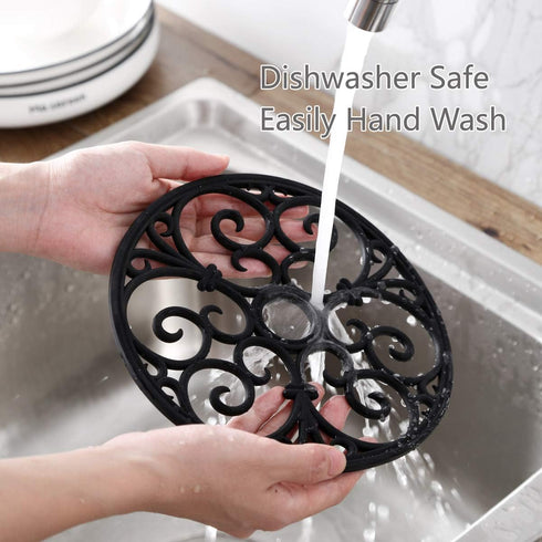 Silicone Trivet Mat - Non-Slip & Heat Resistant Kitchen Hot Pads for Countertops & Table - Kitchen Trivets for Hot Dishes & Cookware - Hot Pot Hol...