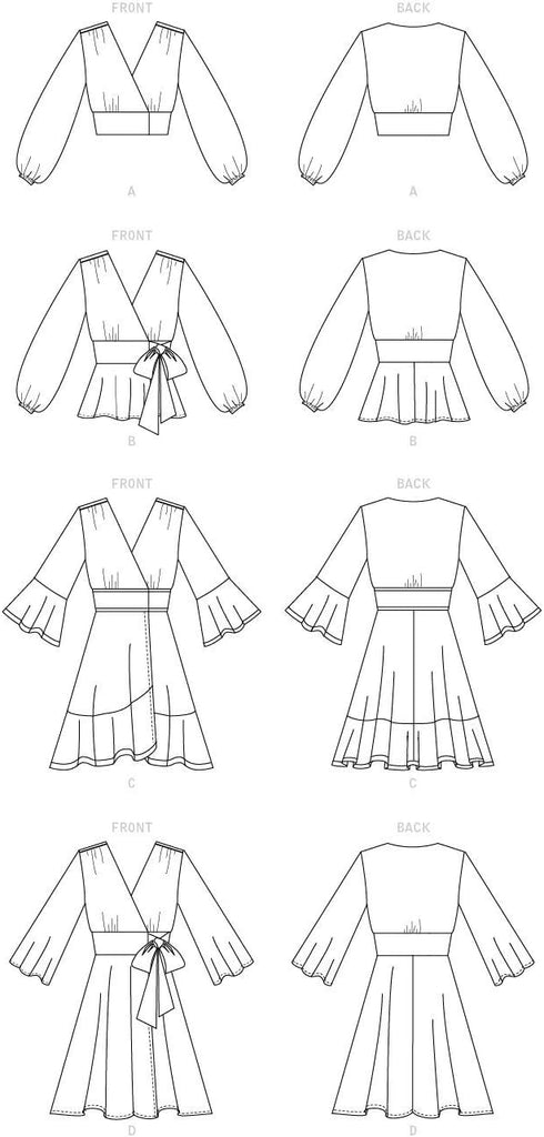 McCall Pattern Women's Crop Top, Blouse, and Dress, Sizes 6-14 Sewing Pattern...