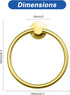 NearMoon Bath Towel Ring, Bathroom Hardware Accessories-Thicken Stainless Steel Hand Towel Holder for Bathroom, Modern Round Towel Hanger Wall Mou...