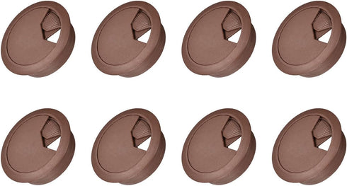 Cable Cord Grommet (53mm/2.09") 10Pcs, Plastic Round Cable Hole Cover Wire Organizer - for Home Desk Cable Wire Management, Brown...