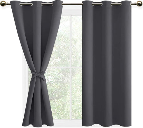 DWCN Blackout Curtains for Bedroom & Living Room - Thermal Insulated, Light Blocking, Noise Reducing, Energy Efficient Grommet Window Drapes with ...