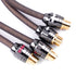 1ft 1 Male to 2 Female RCA Y Adapter Splitter Connector (2 Pack) (1 Male to 2 Female)...