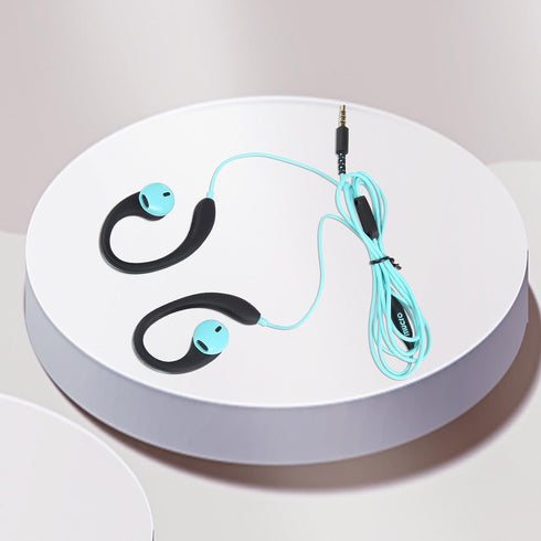 Sport Headphones Wired Earbuds Over Ear Headphones with Earhooks Microphone 3.5mm Plug Sweatproof Running Earphones for Workout Jogging Gym Ear Bu...