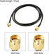 uxcell SMA Male to SMA Male Coaxial Cable 50 ohm 3 feet RG174 2pcs...