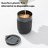 W&P Porter Travel Coffee Mug with Protective Silicone Sleeve | 12 Ounce Charcoal | Reusable Cup for Coffee or Tea | Portable Ceramic Mug with BPA-...