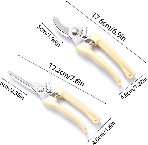 2 Pcs Garden Shears, Pruning Scissors Gardening Pruner Cutters Plant Cutting Scissors Trimmers Secateurs for Gardening Shears, Garden Scissors Hea...