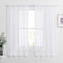 NICETOWN White Sheer Curtains 63 inch Length for Bedroom, Rod Pocket Translucent Voile Sheer Airy & Breathable Curtain Panels for Flat/Apartment, ...