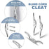 Magicfour Blinds Cord Cleat Baby Safety Rope Cleats, Small Rope Cleat Holder Zinc Alloy Cord Cleats, Blind Hook Winders with Screws for Roman Shad...