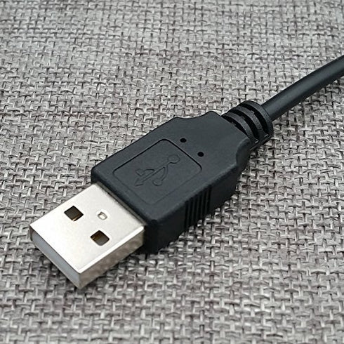 USB to USB Cable - Superspeed USB 2.0 Type A Male to Type A Male 24 / 28AWG Cable 7 Feet - Black...