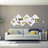 6 Pcs White Square Cork Board Bar Strips with 50 Pushpins, Self-Adhesive Bulletin Board Strips No Damage for Wall, Felt Pin Board for Paste Notes,...