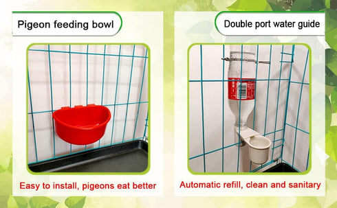 Cage Cups Birds Hanging Feeders Seed Bird Feeding Cups Dish Pigeon Water Bottle Feeder for Cage...