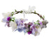 Vivivalue Floral Crown Headband Flower Headpiece Hair Wreath Floral Halo Boho with Ribbon Wedding Party Photos Prom Lavander...