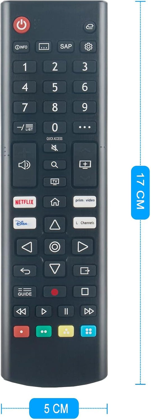 AKB76037601 Replace Remote Control fit for LG TV 2021 Model LED HD 4K Smart UHD HDTV with Prim-Video Disny Netflx Channels Buttons 43UP7000PUA 32L...