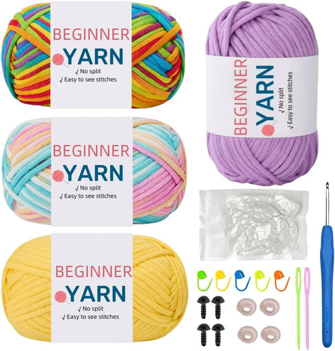 Yarn for Crocheting,Easy Peasy Yarn,Beginner Yarn with Easy-to-See Stitches,Beginner Yarn for Crocheting,Beginner Crochet Yarn......