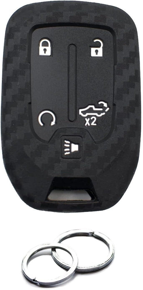 1PCS Compatible with Chevy Chevrolet Silverado GMC Sierra 1500 2500 HD 3500 HD 1500 Limited Silicone Key Fob Case Cover Protector, Truck Accessori...