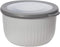 Oggi Prep, Store & Serve Plastic Bowl w/See-Thru Lid- Dishwasher, Microwave & Freezer Safe, (1.4 qt) Lt Gray w/Dk Gray Lid...