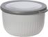 Oggi Prep, Store & Serve Plastic Bowl w/See-Thru Lid- Dishwasher, Microwave & Freezer Safe, (1.4 qt) Lt Gray w/Dk Gray Lid...