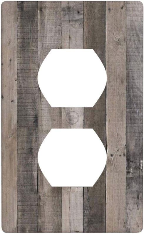 Farmhouse Outlet Cover Wall Plate Single Duplex Receptacle Cover 1 Gang Decorative Electrical Outlet Plate for Bedroom Kitchen, 4.50 x 2.76 Inch G...