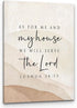 PHAMTE As For Me And My House We Will Serve The Lord Wall Art, Modern Christian Bible Verse Joshua 24:15 Print Framed Canvas Painting Artwork For ...