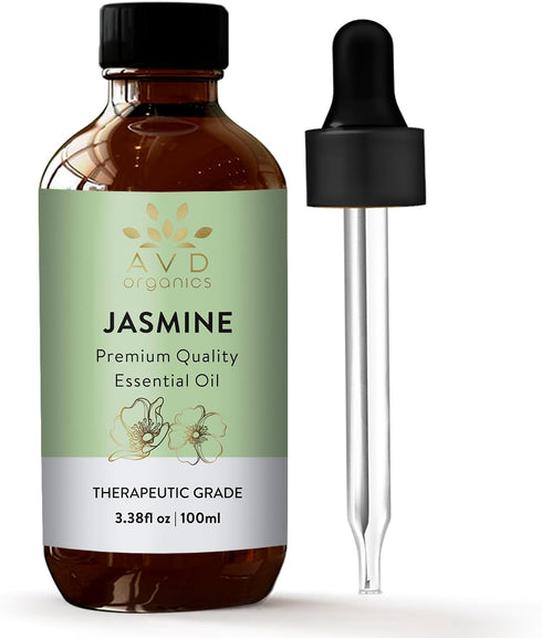 Jasmine Essential Oil for Diffuser - 100% Pure & Natural Jasmine Oil | for Skin, Hair, Aromatherapy, Home Fragrance -, 3.38 fl. Oz...