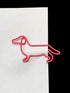 Dog Dachshund Shaped Paper Clips Great for Paper Clip Collectors or Dog and Pet Lovers (Style #2) (Pink 100 Count)...
